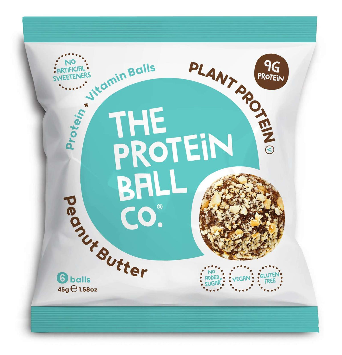 10 x The Protein Ball co Peanut Butter Pro + Vit Balls - 45g