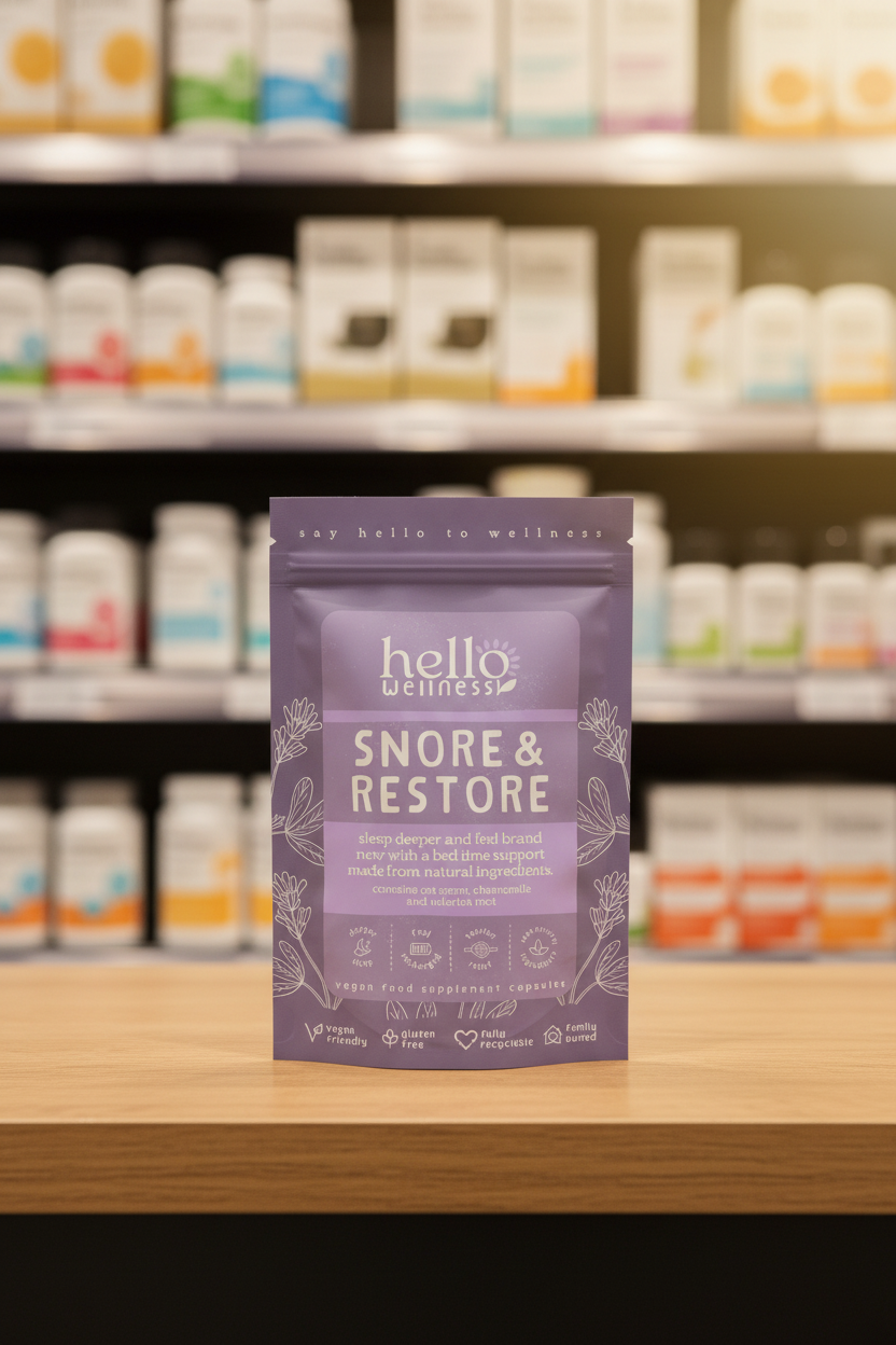 Hello Wellness Snore & Restore sleep support - 60caps