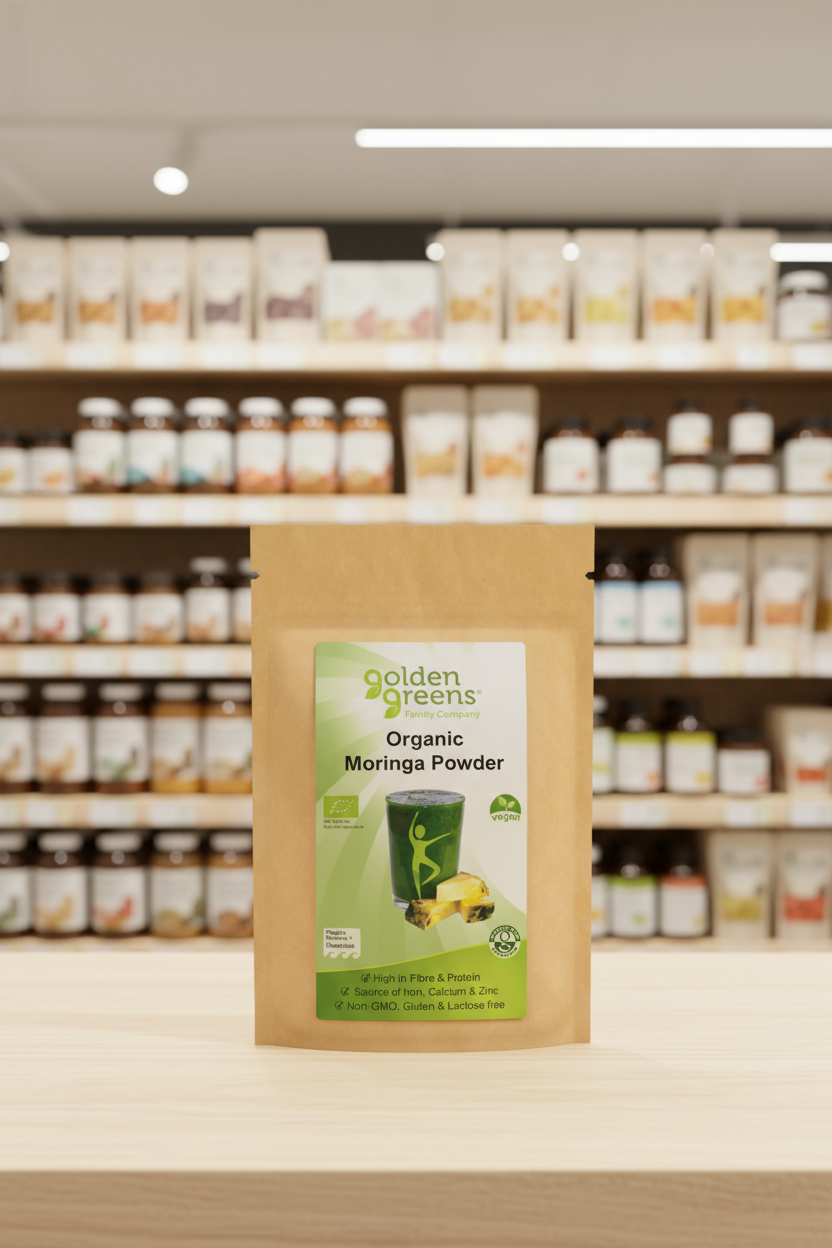 Golden Greens Organic Moringa Powder - 100g