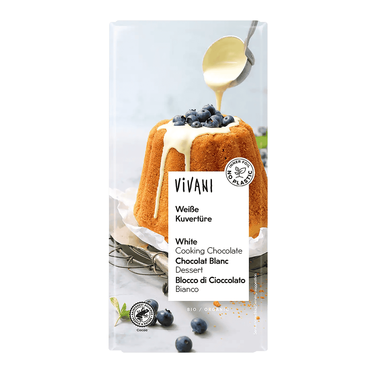 10 x Vivani White cooking chocolate - 200g