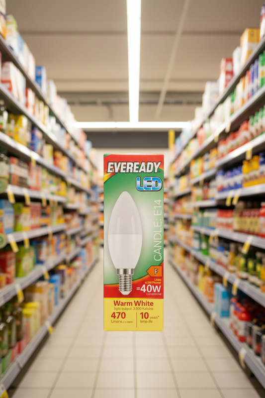 5 x Eveready Led Candle Bulb Warm Whites Ses 5.2W - Single