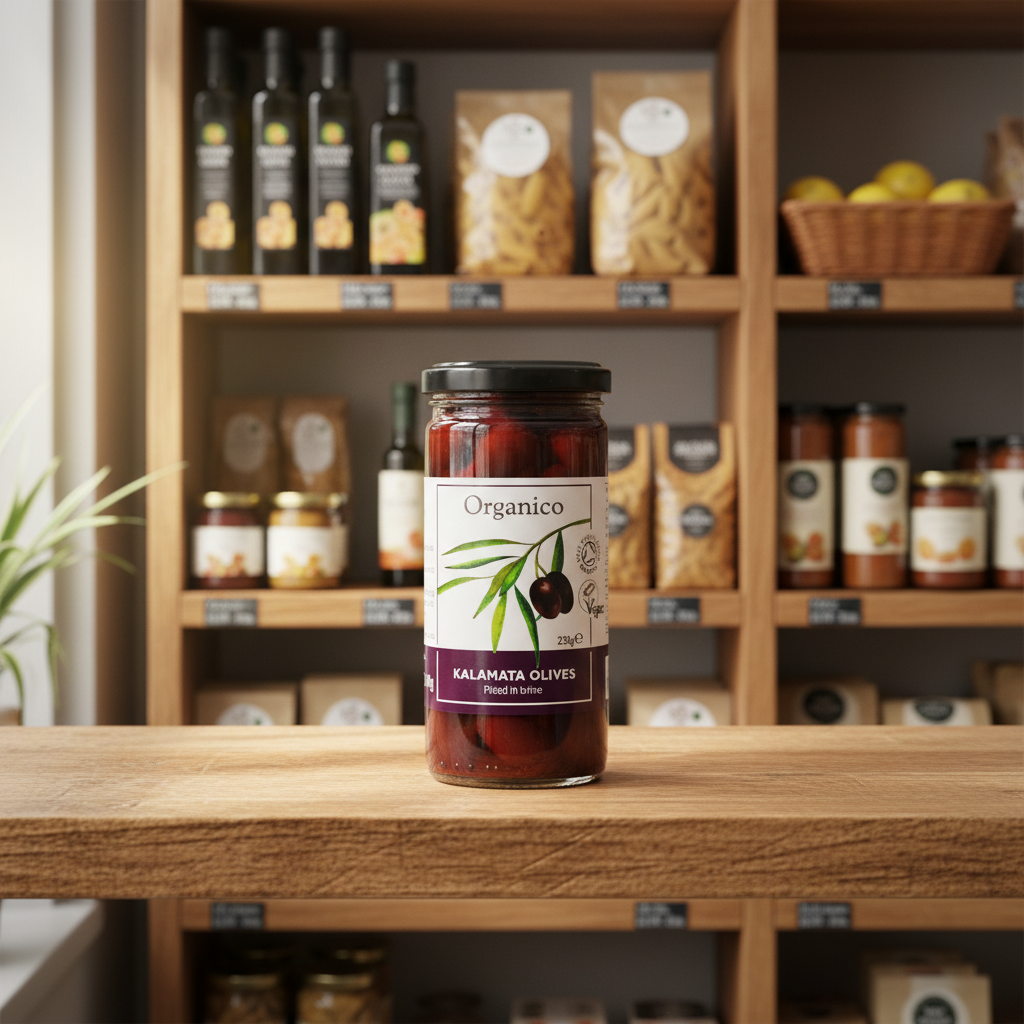 Organico Org Kalamata olives pitted in brine - 230g