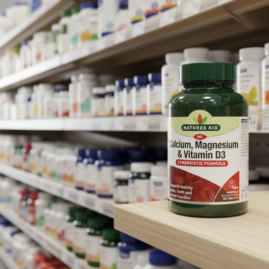 Natures Aid Calcium, Magnesium, Vit D3 - 90tabs