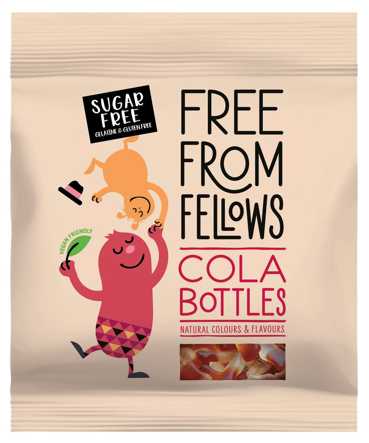 10 x Free From Fellows Cola Bottles - 100g