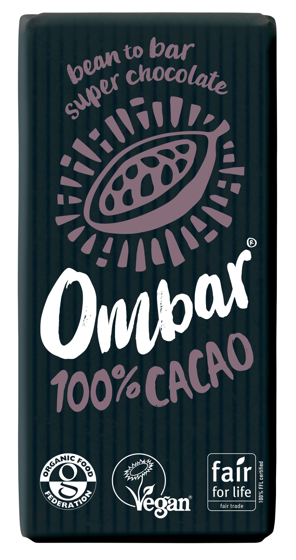 10 x Ombar 100% Cacao - 35g