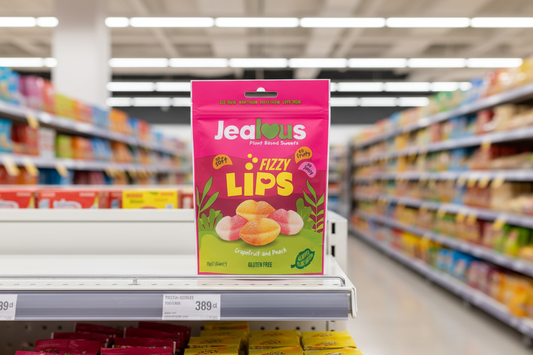 10 x Jealous Sweets Fizzy Lips Share Bag - 125g