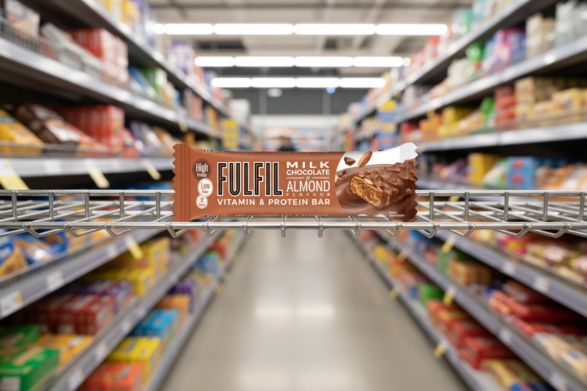 15 x Fulfil Milk Chocolate Almond Protein Bar - 55GM