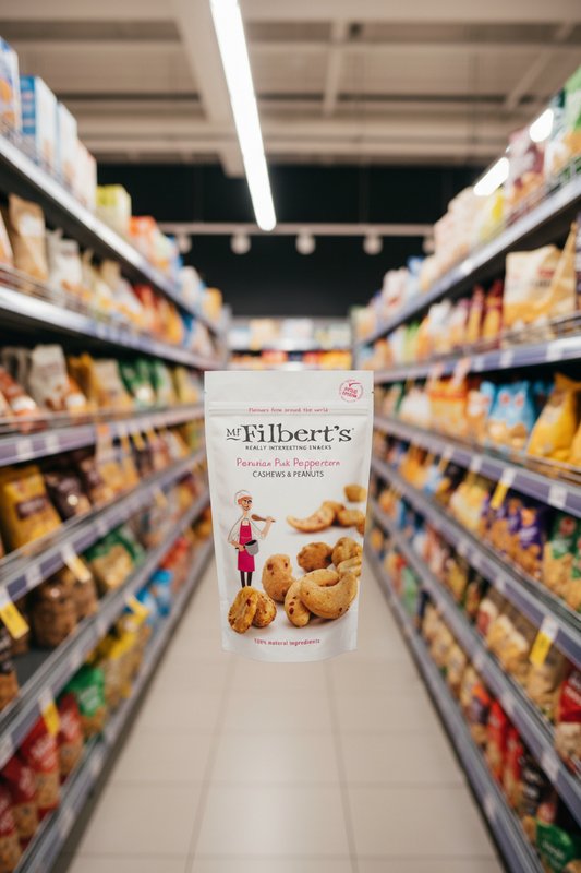Mr Filberts Pink Peppercorn Cashews and Peanuts - 100g