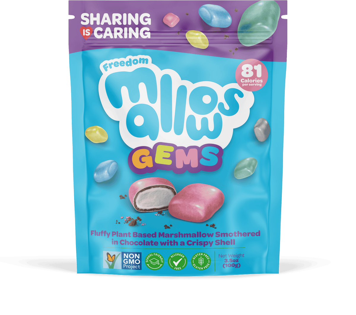 10 x Freedom Mallows Gems - 100g