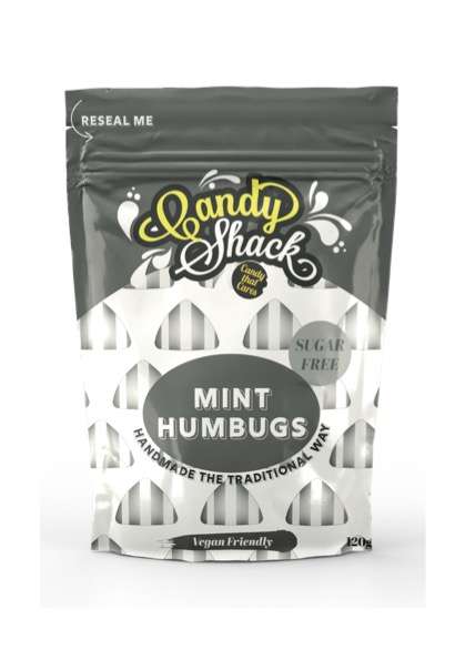 12 x Candyshack Sugar Free Mint Humbugs - 120g