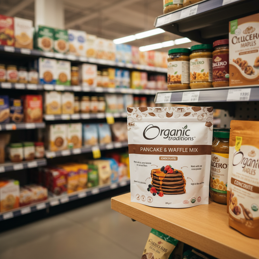 Organic Traditions Org Choc Pancake & Waffle Mix - 300g