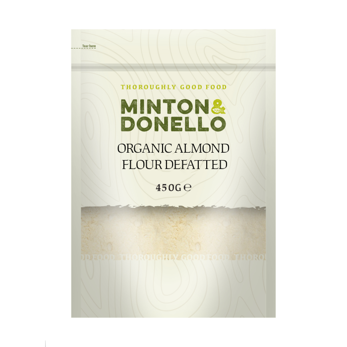 6 x Minton & Donello Org Almond Flour Defatted - 450g