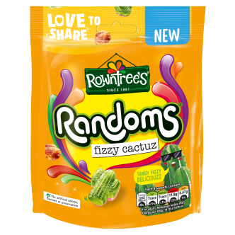 10 x Rowntrees Randoms Fizzy Cactuz Pouch - 130GM