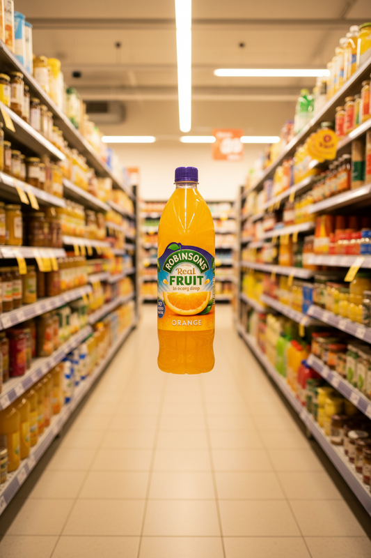 12 x Orange Robinsons 1Lt (No Sugar)