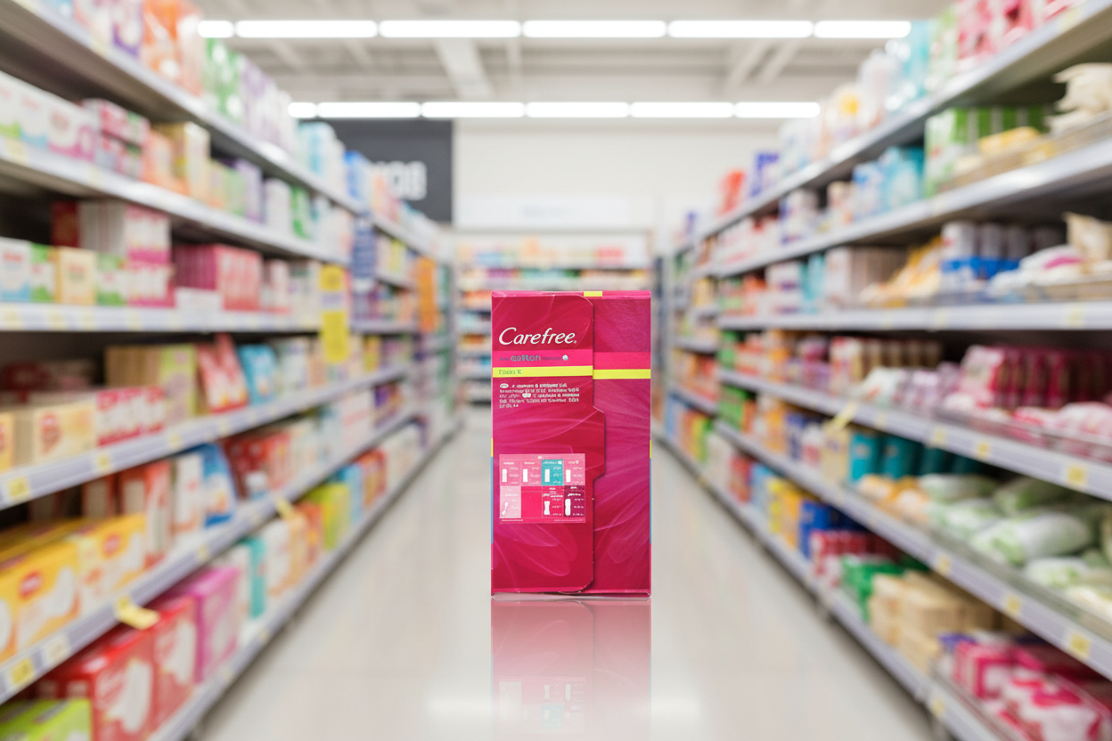 12 x Carefree Normal With Cotton Extract Panty Liners Pads Pack Of 20