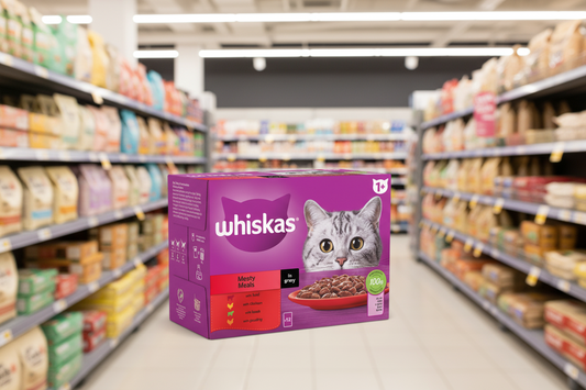 4 x Whiskas Cat 1+ Pouch Gravy Meaty Meals 12 Pack - 12X85Gm