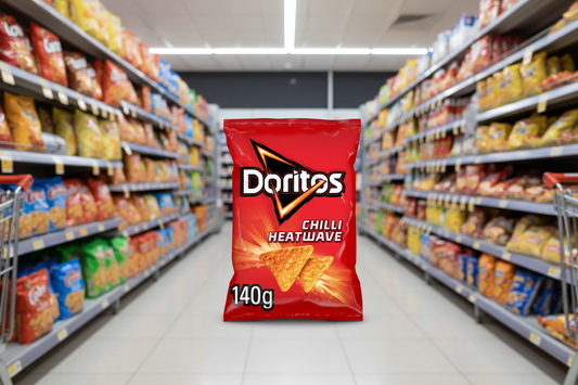 12 x Doritos Chilli Heatwave Tortilla Chips Sharing Bag Crisps 140G