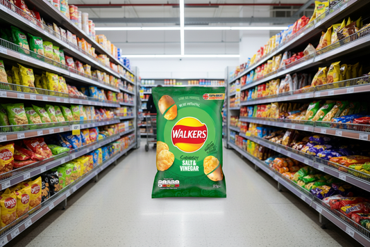 32 x Walkers Salt & Vinegar 32.5Gm