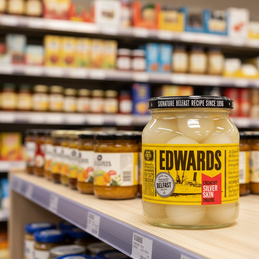 12 x Edwards Crunchy Silver Skin Onions 350Gm