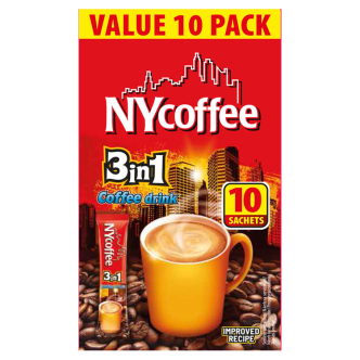 10 x Ny Coffee 3in1 Coffee 10 Sachets - 10PK