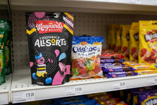 6 x Maynards Bassetts Liquorice Allsorts Sweets Carton - 350GM