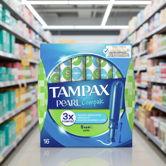 4 x Tampax Compak Pearl Super - 16 Pack