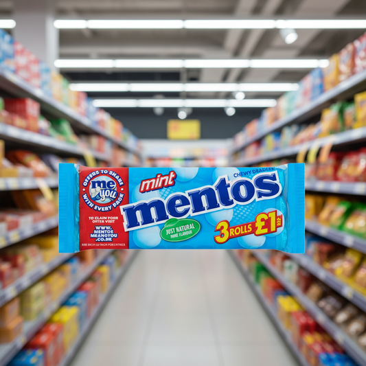 25 x Mentos Mint Roll 3Pk 3X25Gm