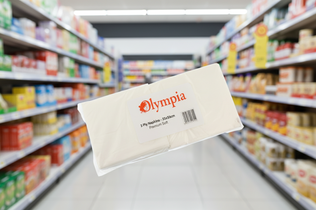 5000 x Olympia Napkins White 1Ply