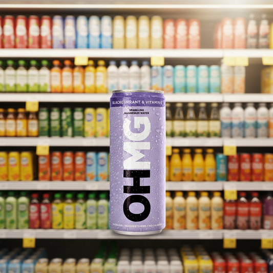 12 x OHMG Blackcurrant & Vitamin C Sparkling Water - 330ml