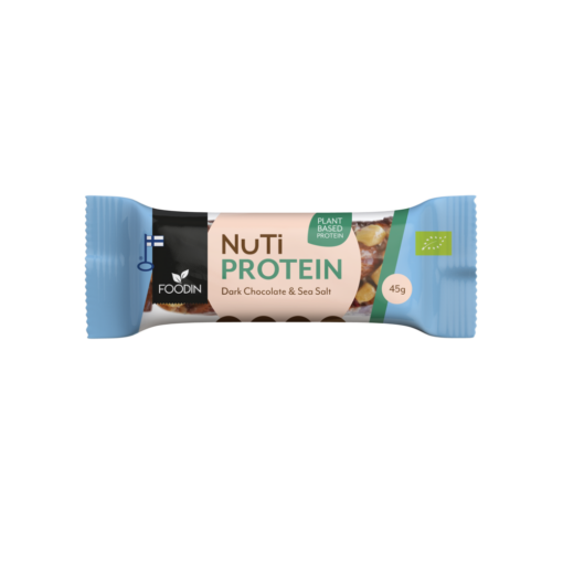 12 x Foodin NUTI Protein Dark chocolate & Sea Salt - 45g