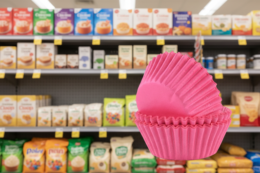 Pme Block Colour Cupcake Cases Pink (Pack 60)