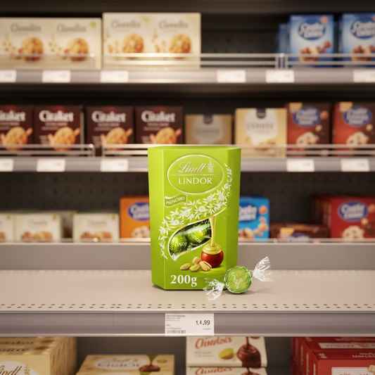 8 x Lindt Lindor Pistachio Truffles Box Cornet - 200GM