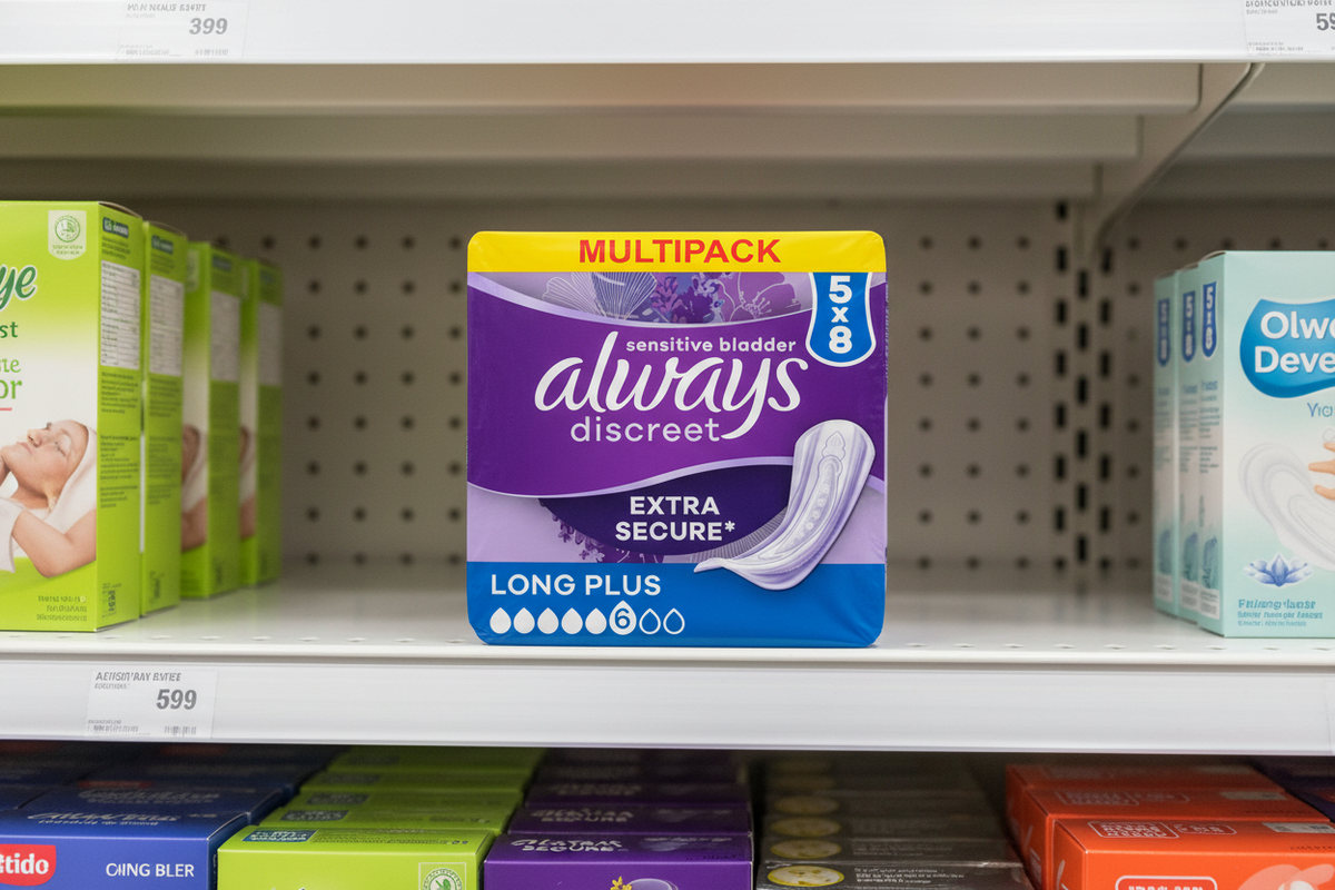 5 x Always Discreet Long Plus - 8 PACK