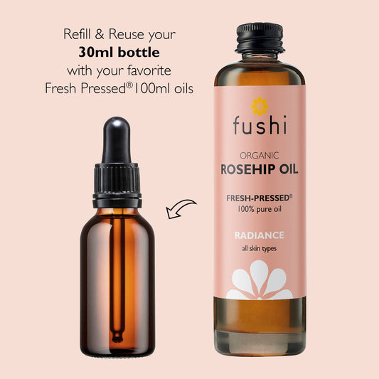 Reusable Glass Bottle 30ml (Includes Dropper)