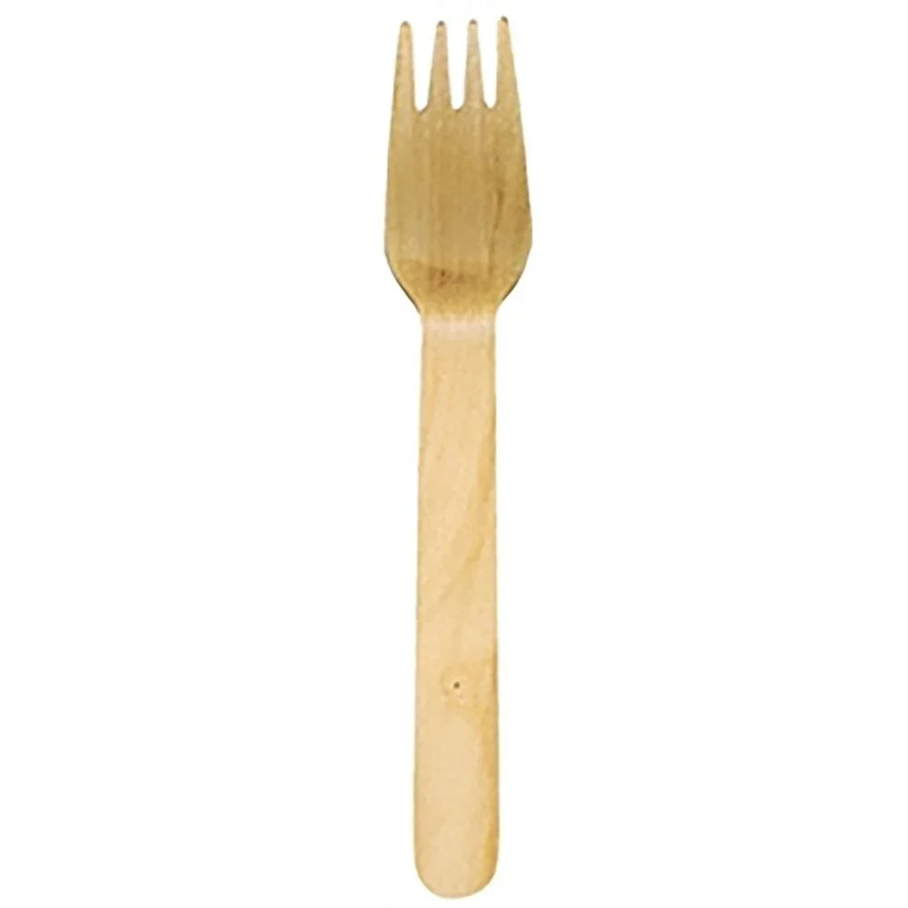 10 x Cutlery Wooden Chipfork 1000PK