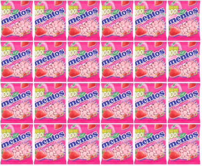 24 x Mentos Strawberry Bag  - 150GM