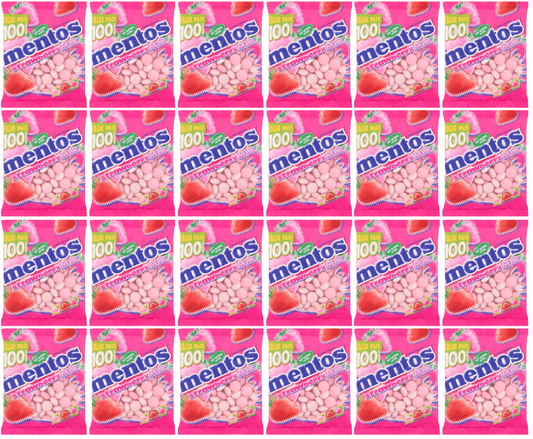 24 x Mentos Strawberry Bag  - 150GM