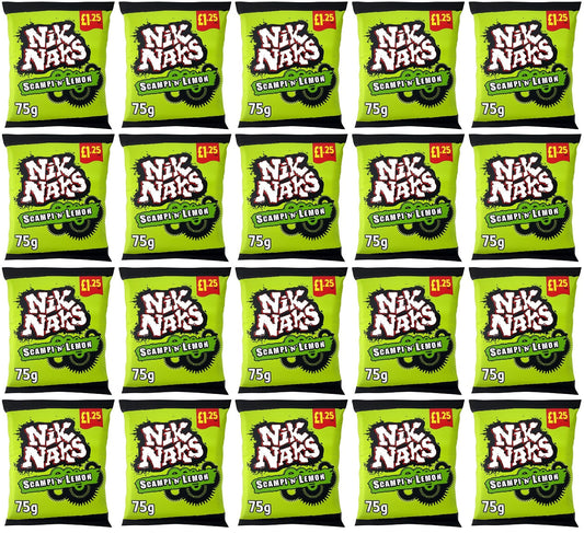 20 x Kp Nik Naks Scampy & Lemon - 75GM