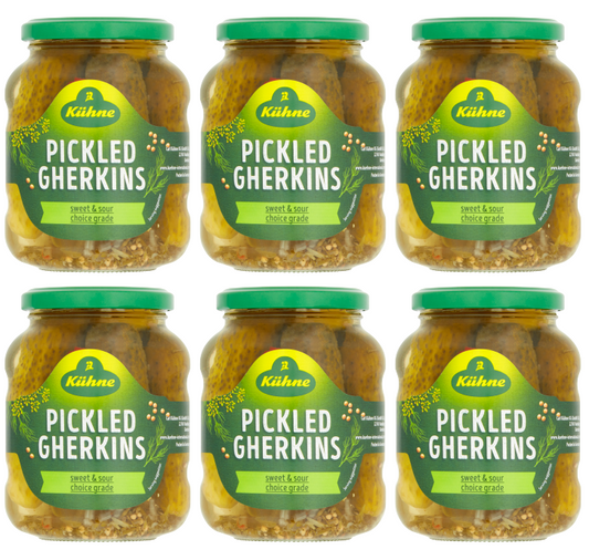 6 x Kuhne Gherkins 330G