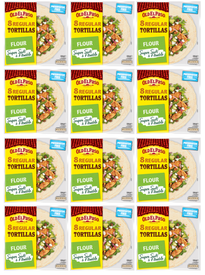 12 x Old El Paso Flour Tortillas 326Gm
