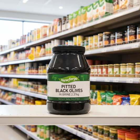 Newforge Pitted Black Olives In Brine 2.37Kg