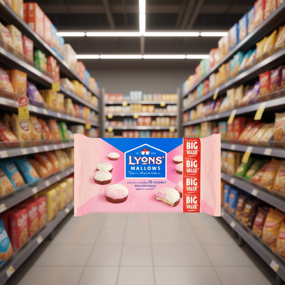 12 x Lyons 12 Coconut Mallows Delights 250G