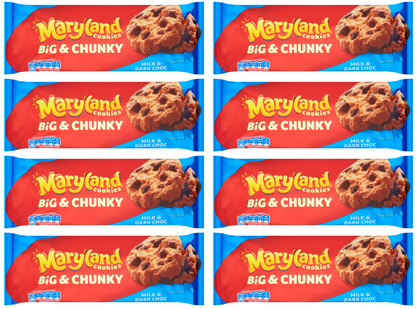 8 x Maryland Big & Chunky Milk & Dark 180Gm