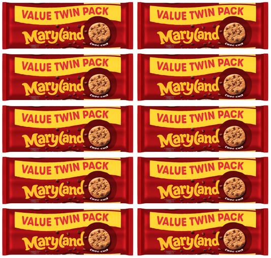 10 x Maryland Chocolate Chip Twin Pack - 400GM