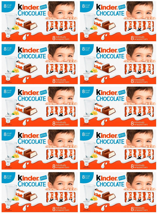 10 x Kinder Chocolate T8 - 10XT8