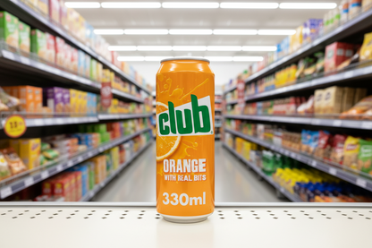 24 x Club Orange Cans - 330Ml