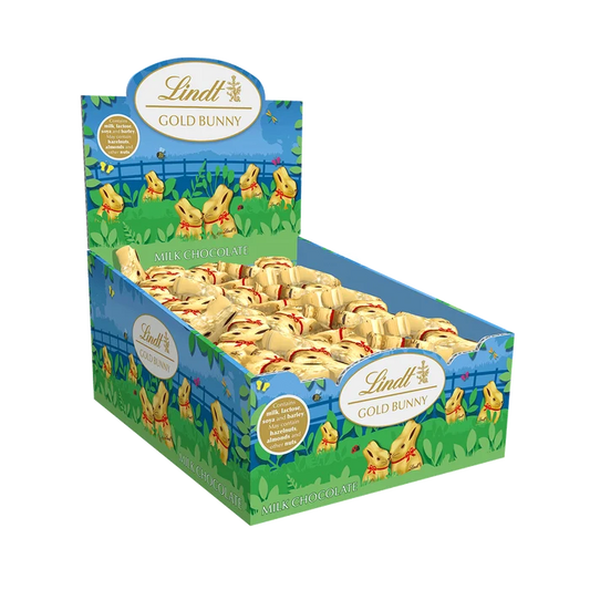 100 x Lindt Gold Bunny Milk Chocolate Counter Display - 10GM