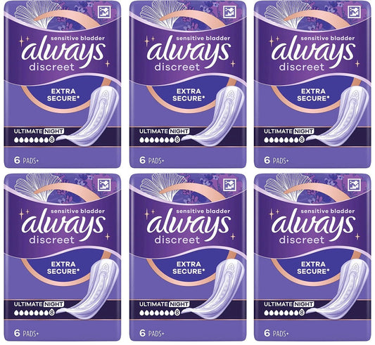 6 x Always Discreet Ultimate Night Order - 6 PACK