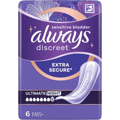 6 x Always Discreet Ultimate Night Order - 6 PACK