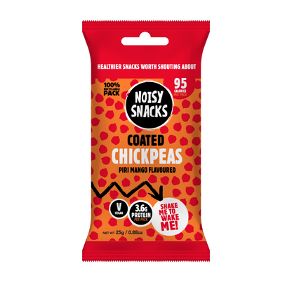 10 x Noisy Snacks Coated Chickpeas Piri Mango - 25g